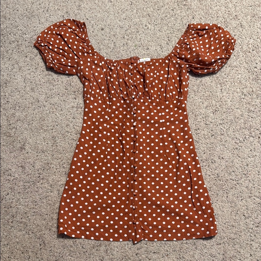 By Together Polka Dot rust dress - Picture 3 of 8
